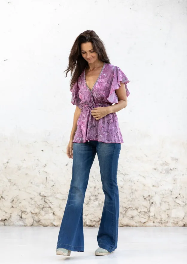 Ella Blouse // Molí Tie Dye - Pink