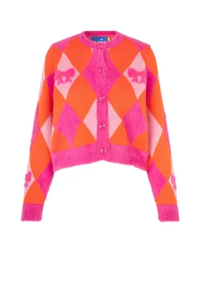 Emma Cardigan - Harlequin Orange