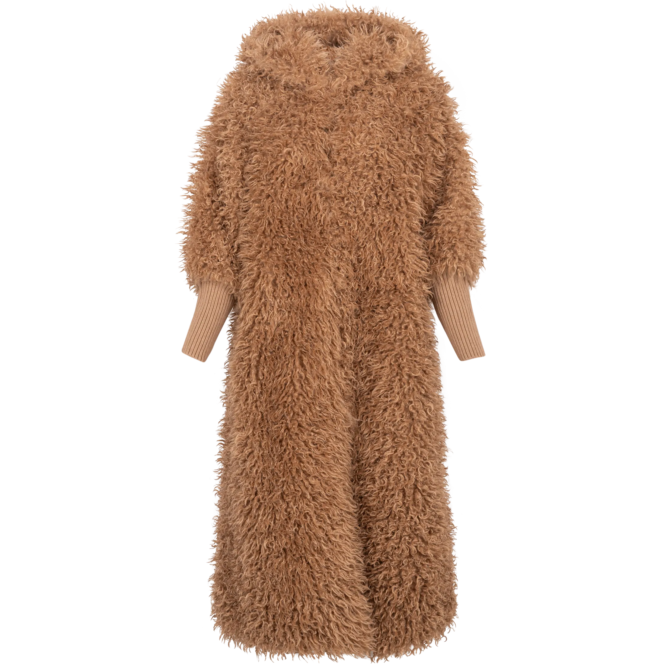 Faux Fur Coat - Camel