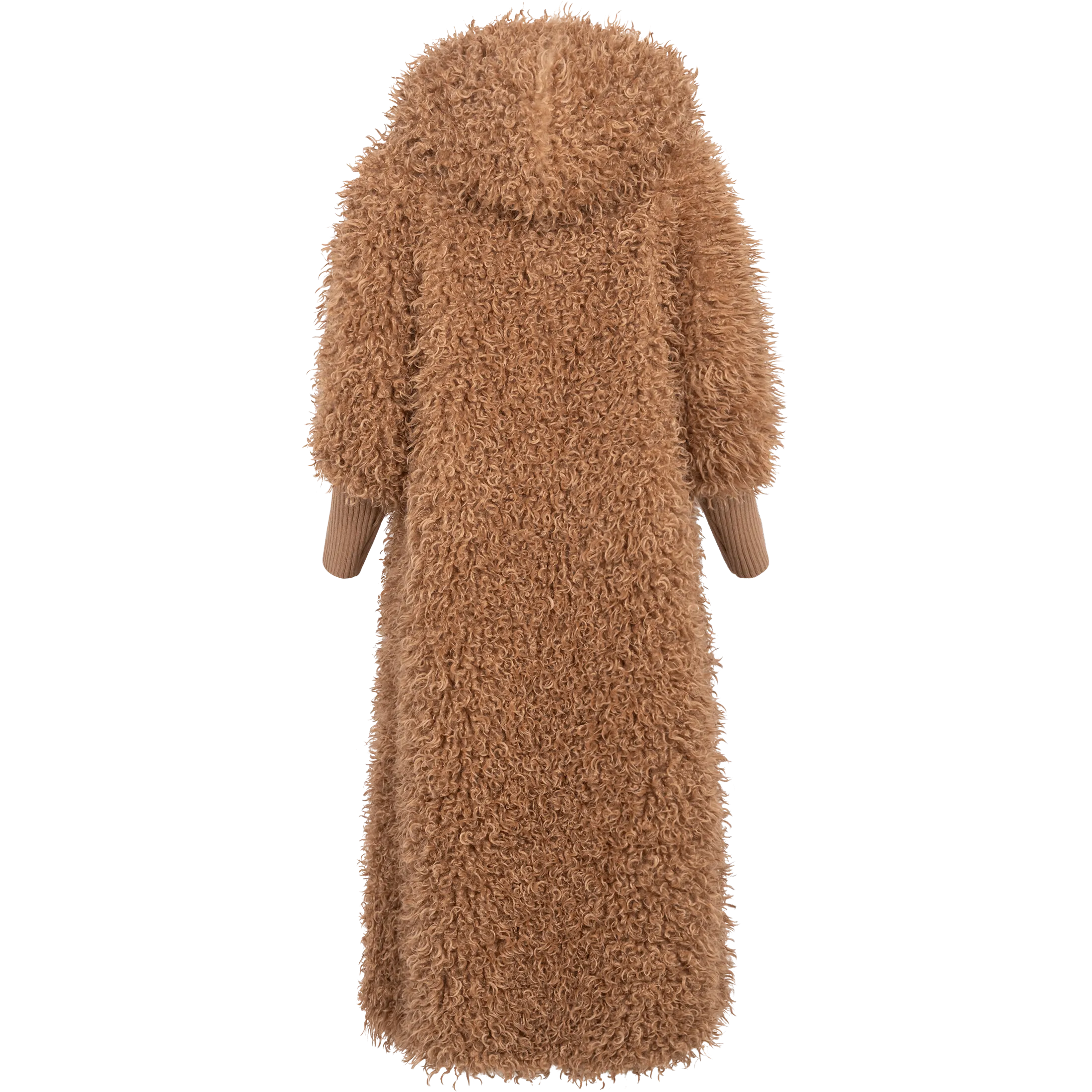 Faux Fur Coat - Camel