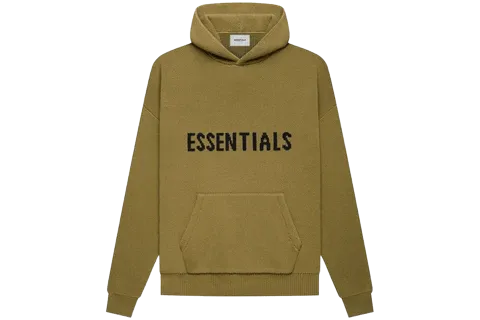 FEAR OF GOD ESSENTIALS "FW21" Knit Hoodie Amber