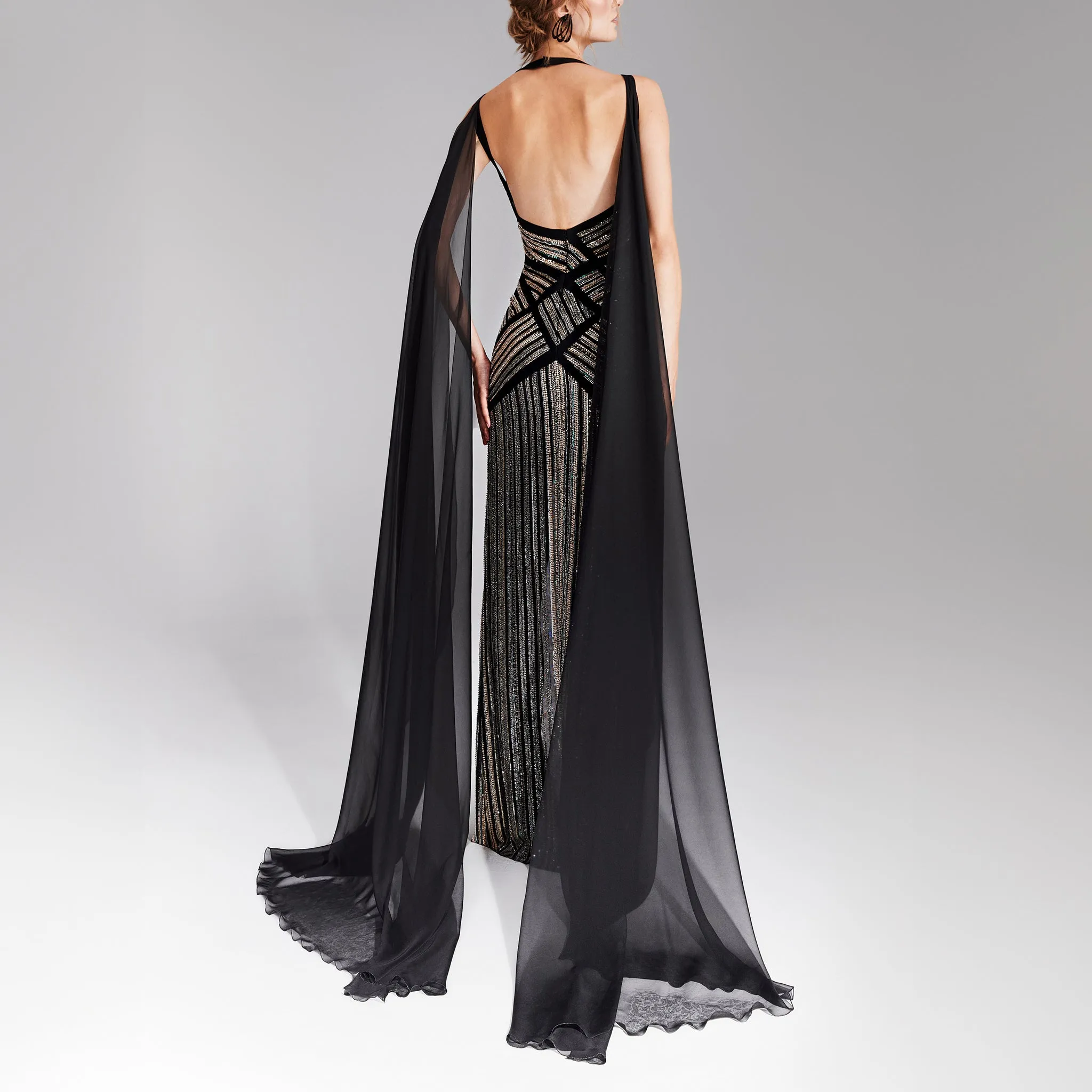 Filaments of Gold& Black Dress