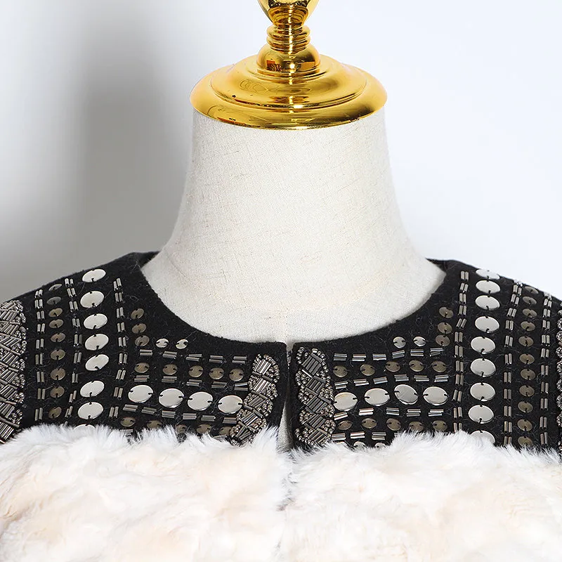 Fleece RiCoat Faux Fur Patchwork Long Sleeve Thick Cardigan Winter Women Coat