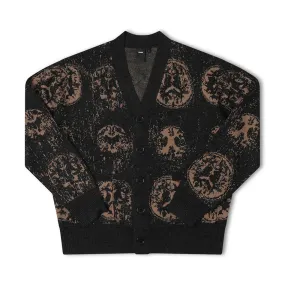 FORMER CA BRAINSCAN CARDIGAN BLACK MUSHROOM