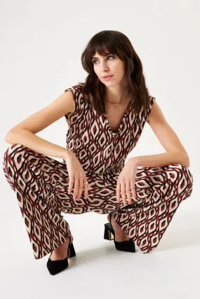 Garcia Jacquard Diamond Print Jumpsuit