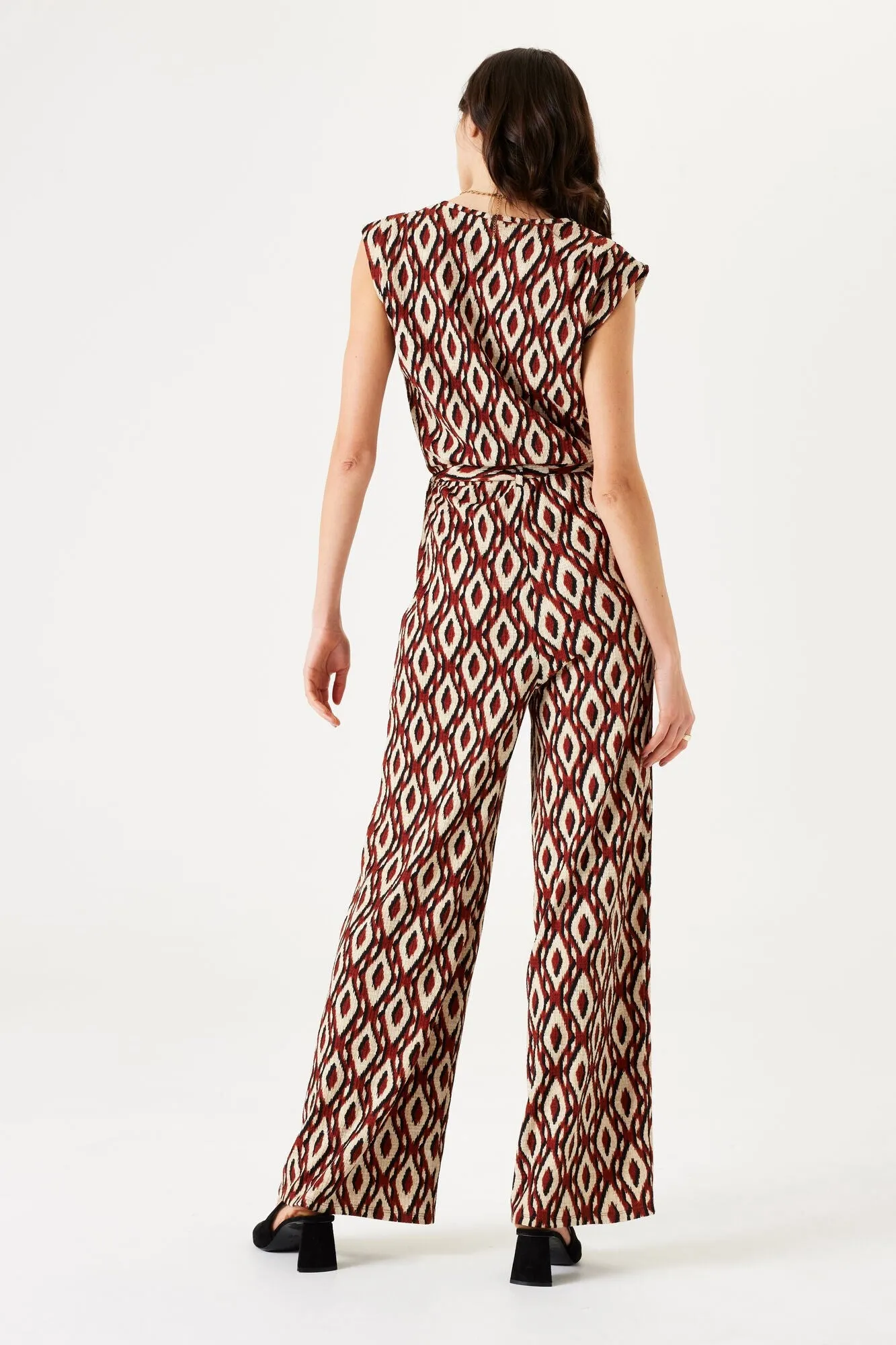 Garcia Jacquard Diamond Print Jumpsuit