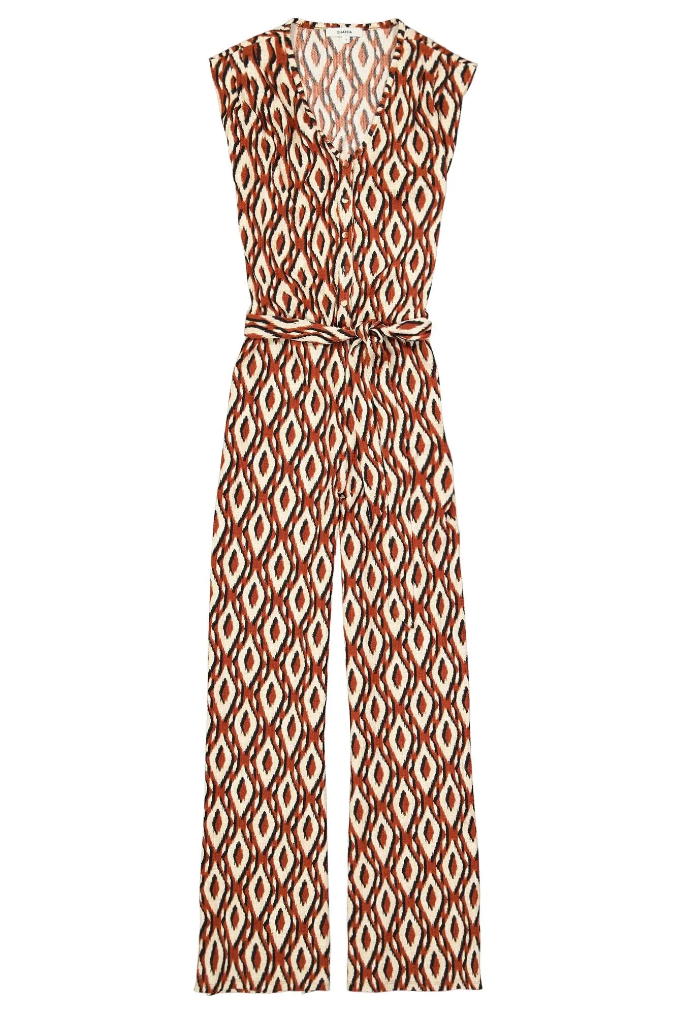 Garcia Jacquard Diamond Print Jumpsuit