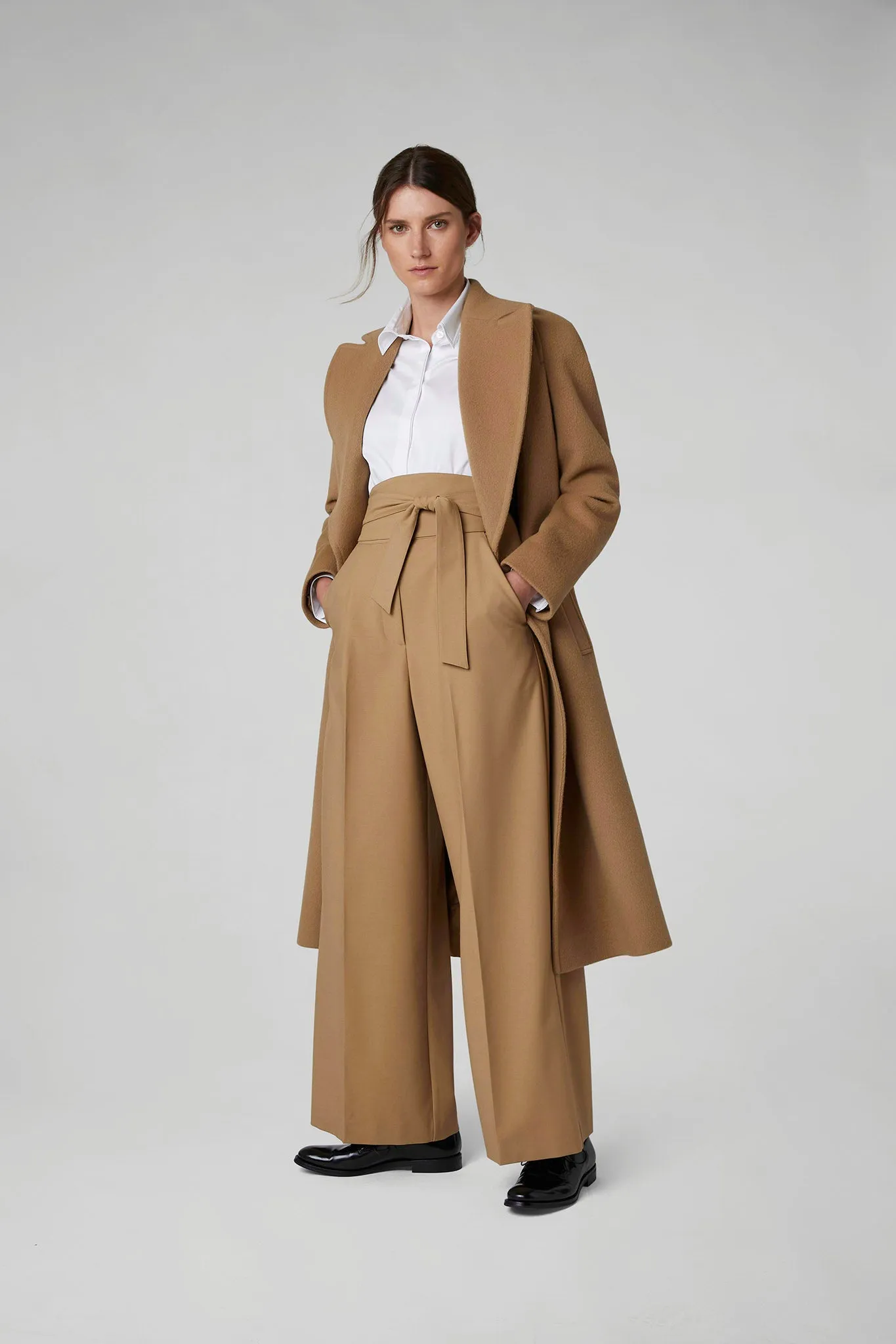 Geraldine Wool Blend Long Coat