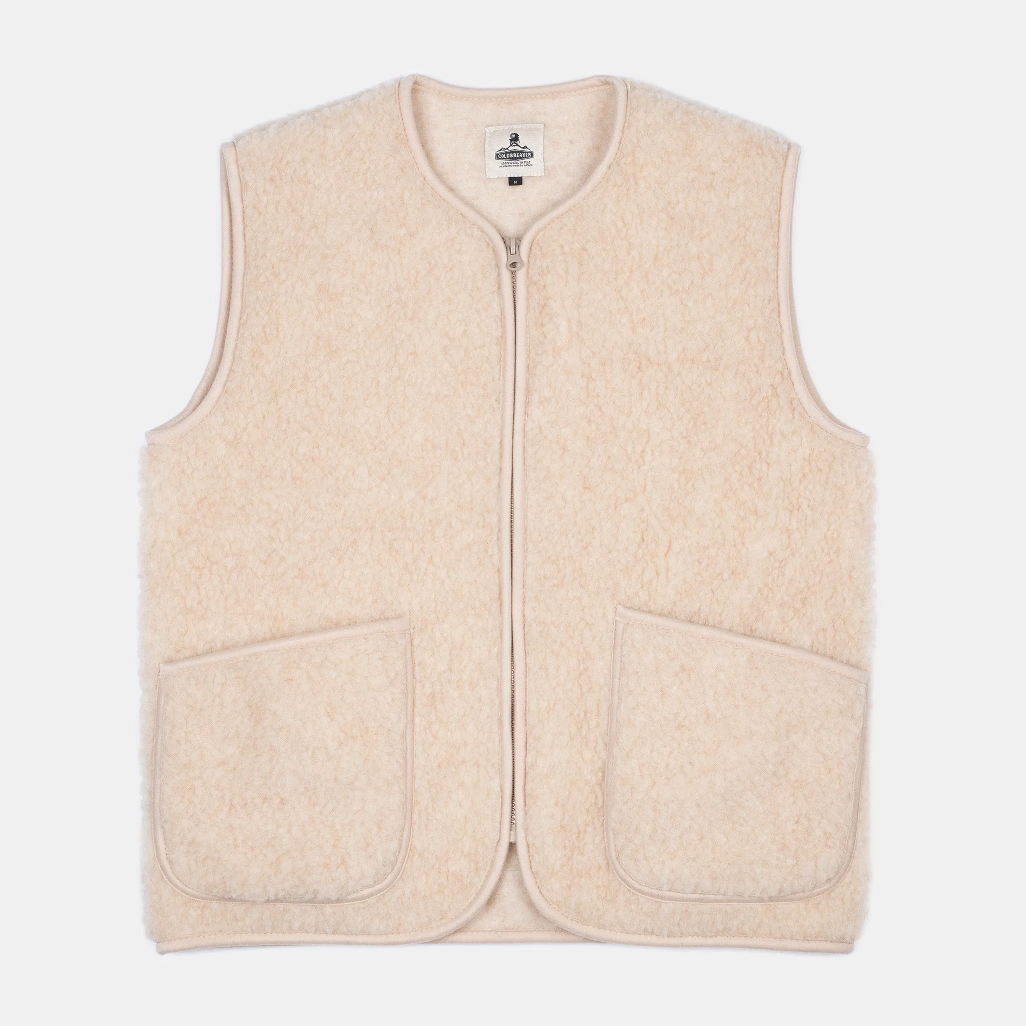 Gilet in Sherpa Wool - Cream