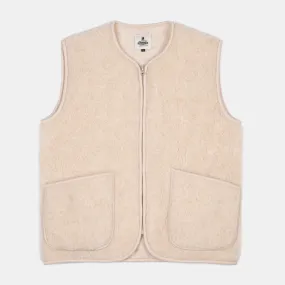 Gilet in Sherpa Wool - Cream