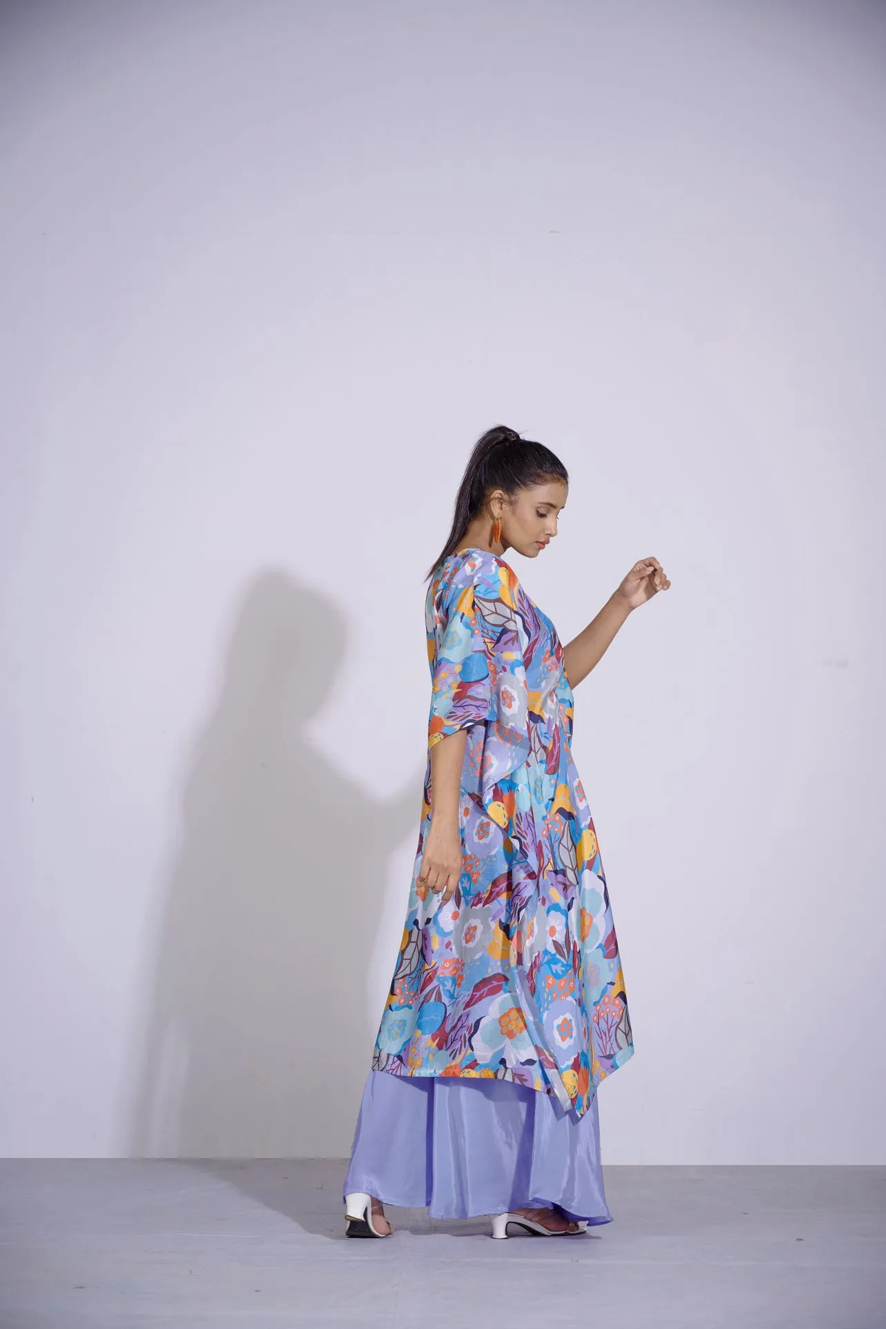 Gul Floral Kaftan And Flared Pants