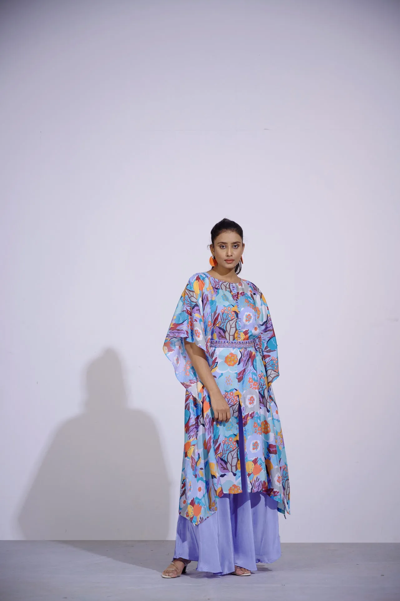 Gul Floral Kaftan And Flared Pants