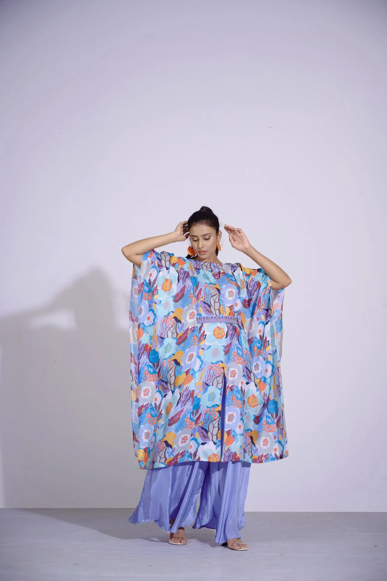 Gul Floral Kaftan And Flared Pants