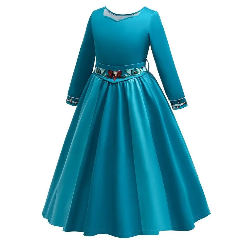 Halloween cosplay costume Luxurious Princess Set Perfect for Fairy Tale Role Play Girls Elegant Cape Long Sleeve Princess Dress Carnival birthday party stage costumes