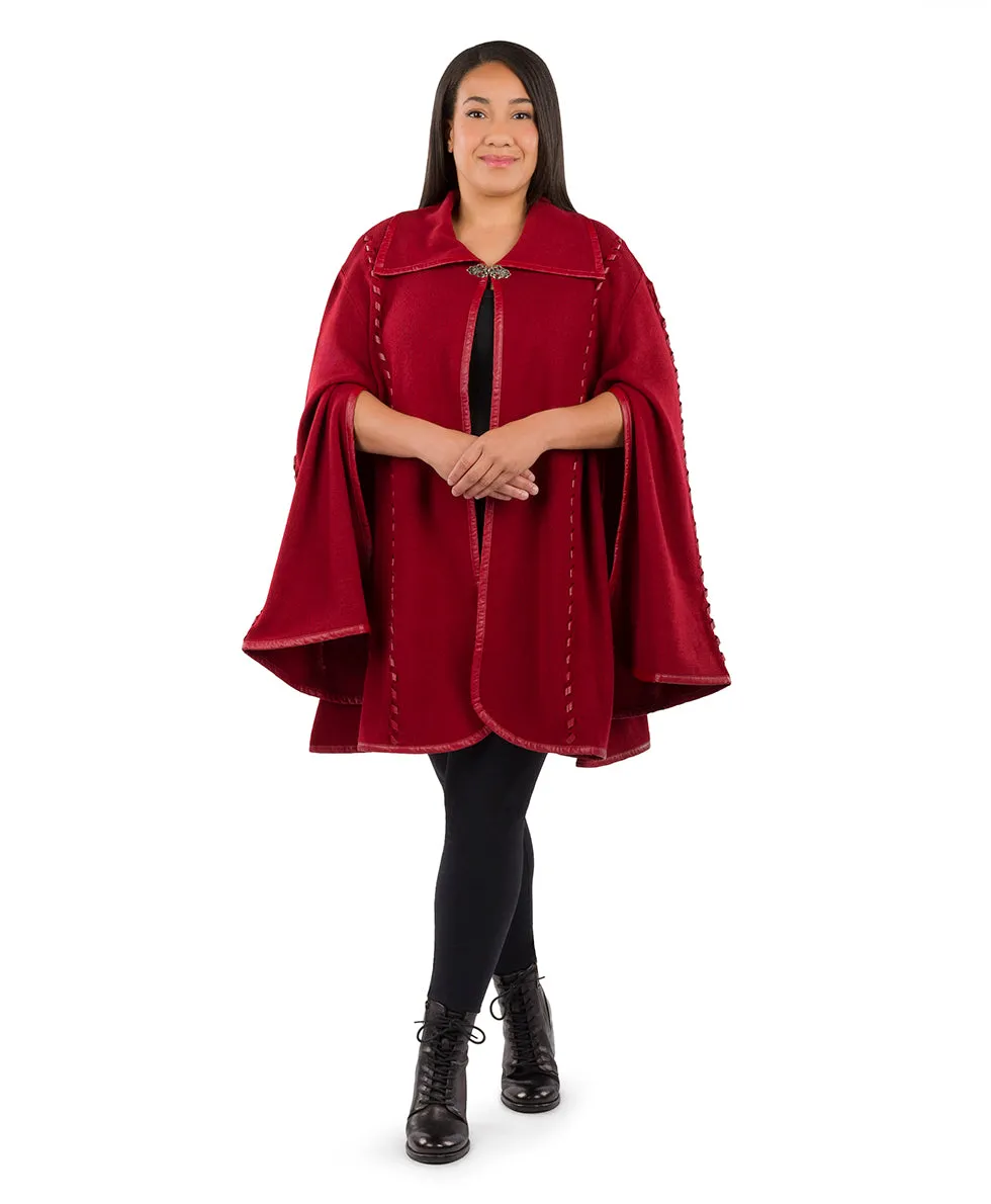 Hand Laced Cape with Clasp - Vintage