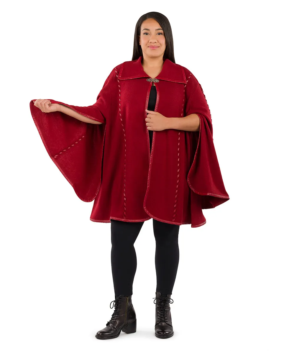 Hand Laced Cape with Clasp - Vintage