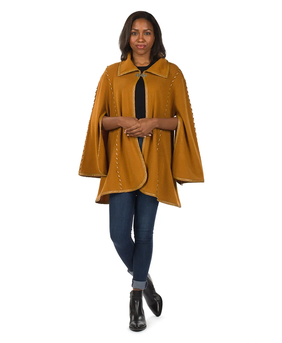 Hand Laced Cape with Clasp - Vintage