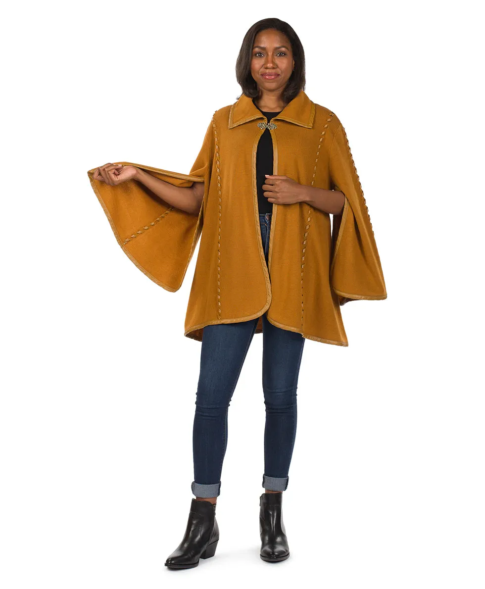 Hand Laced Cape with Clasp - Vintage