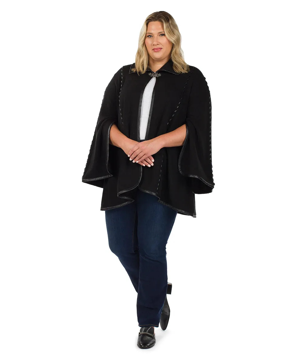 Hand Laced Cape with Clasp - Vintage
