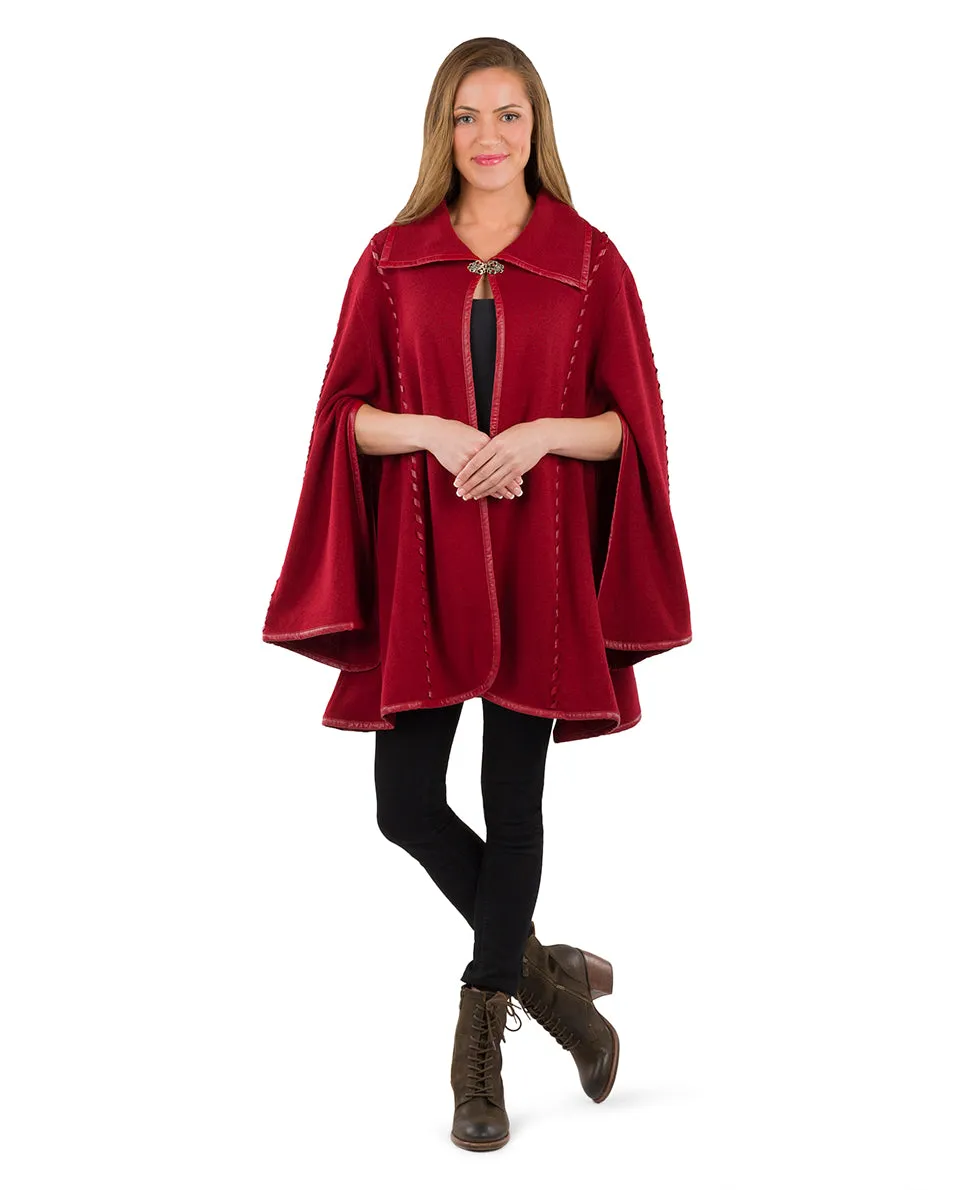 Hand Laced Cape with Clasp - Vintage