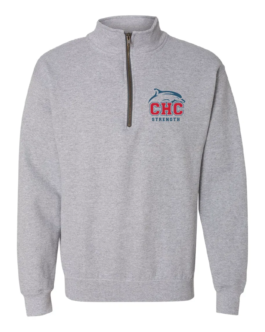 Heavy Blend Vintage Quarter-Zip Sweatshirt / Sport Grey / Cape Henry Strength & Conditioning