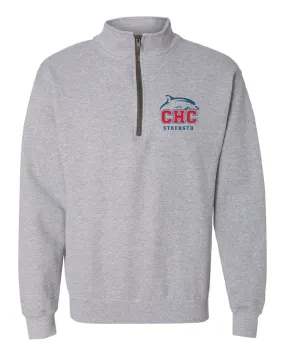Heavy Blend Vintage Quarter-Zip Sweatshirt / Sport Grey / Cape Henry Strength & Conditioning