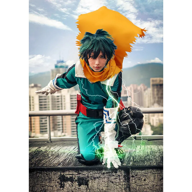 Hero Cosplay Capes Yellow Scarf Cloak Men Halloween Costume Accessories