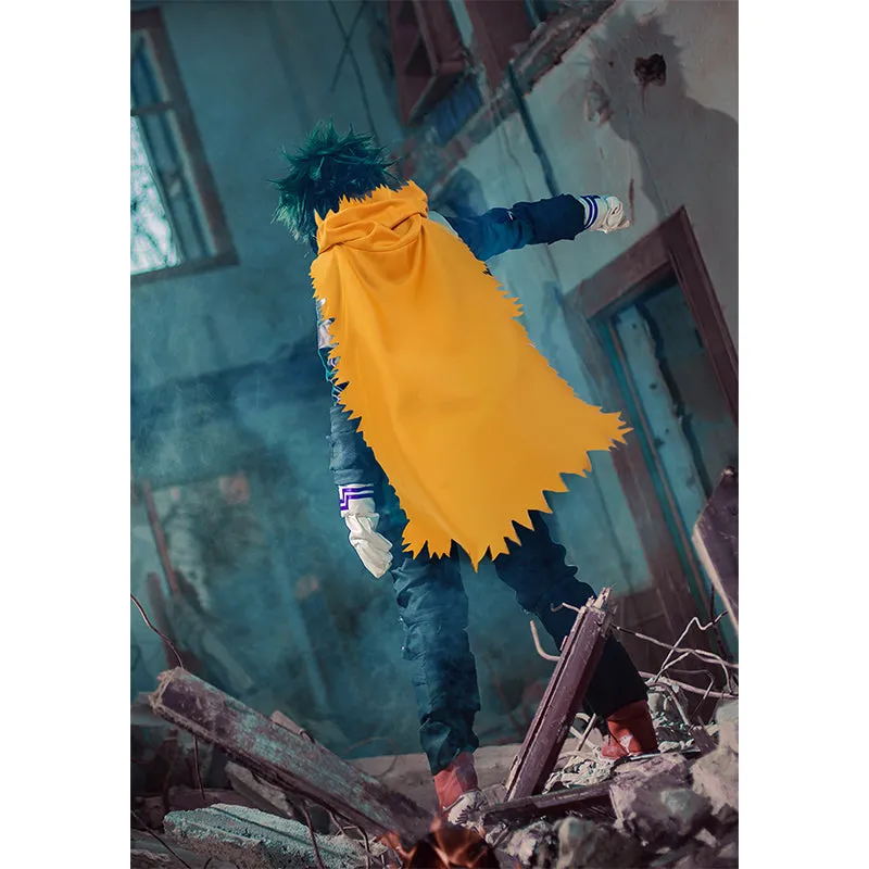 Hero Cosplay Capes Yellow Scarf Cloak Men Halloween Costume Accessories