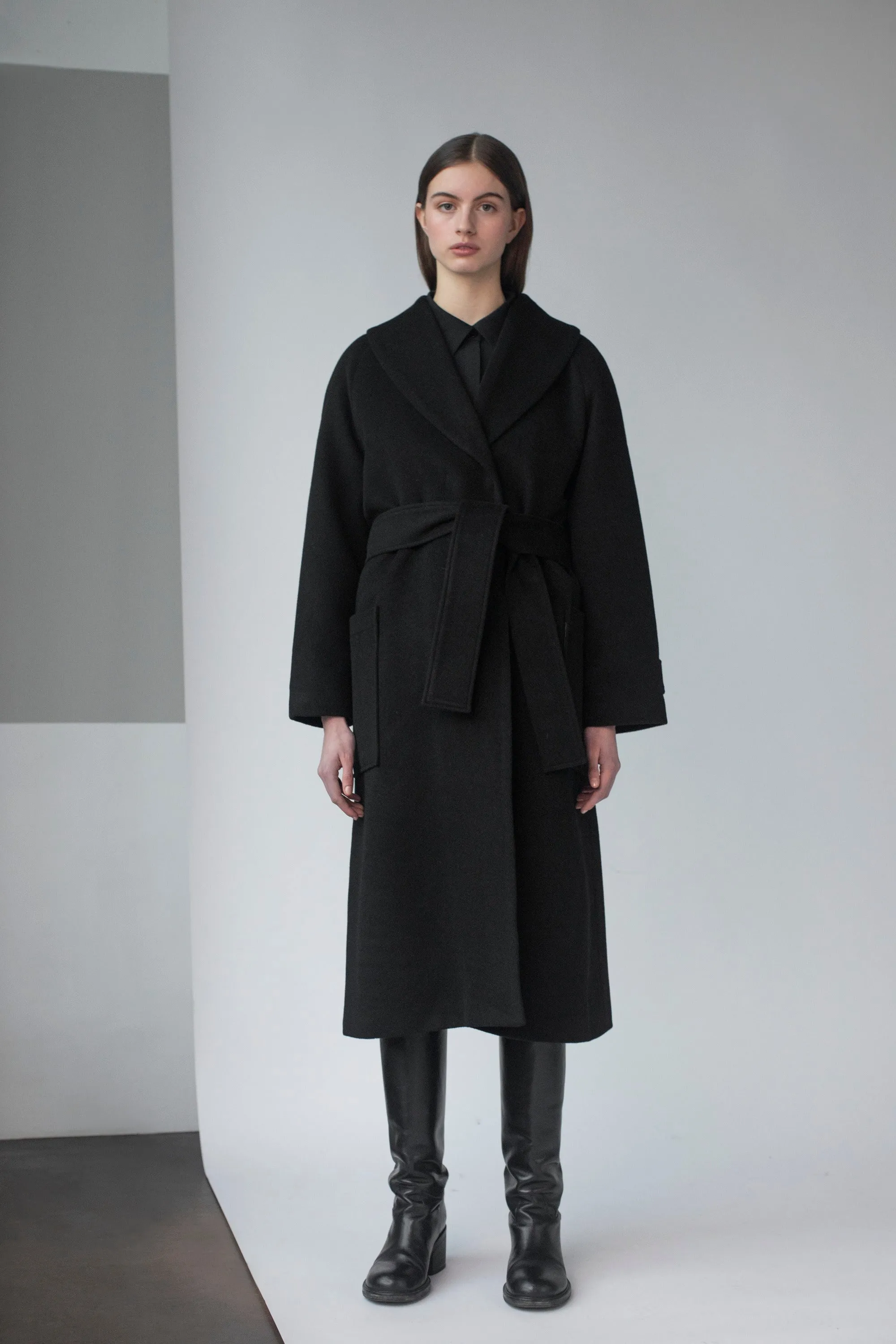 Jimson Weed Wool Coat - Anthracite Black