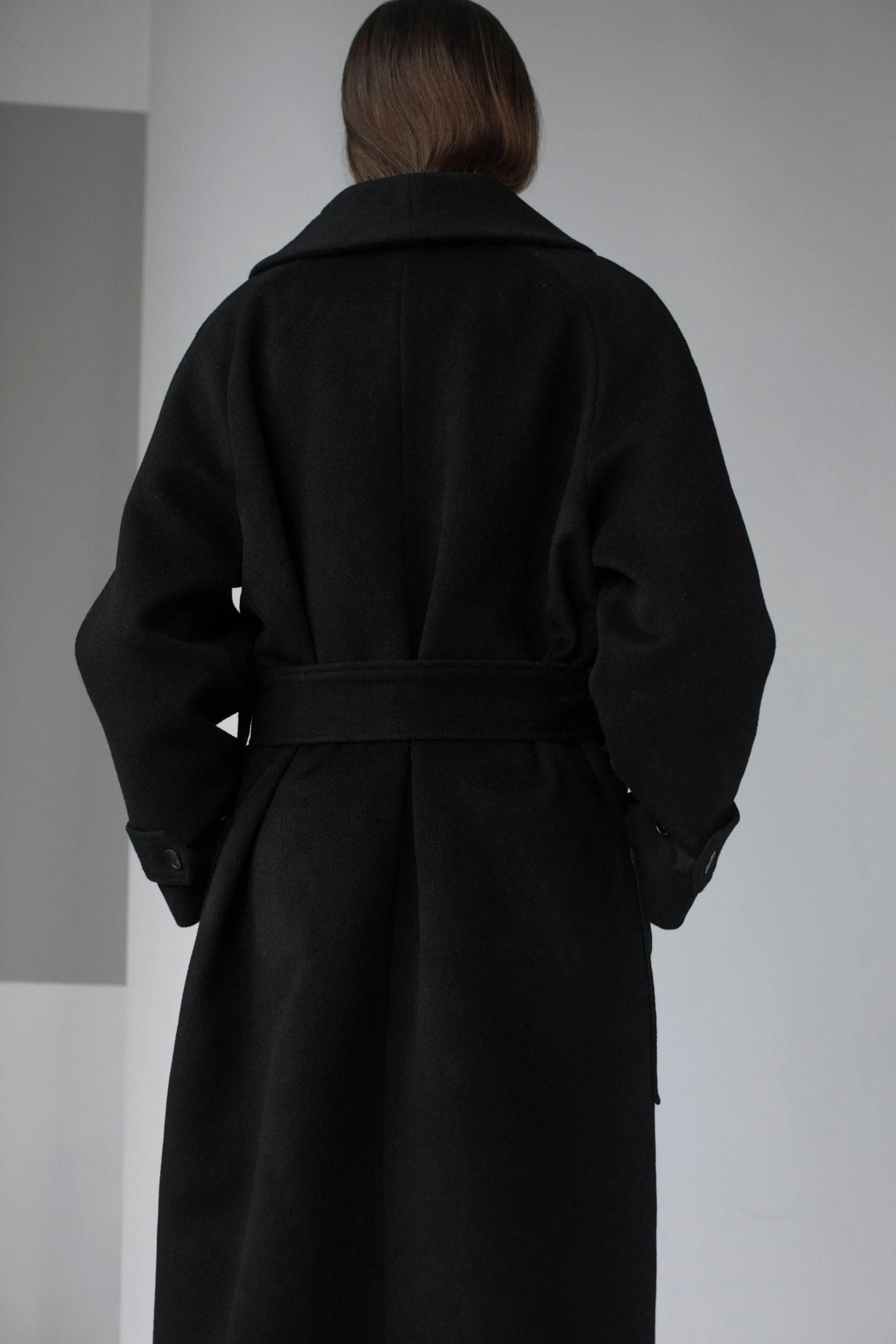 Jimson Weed Wool Coat - Anthracite Black