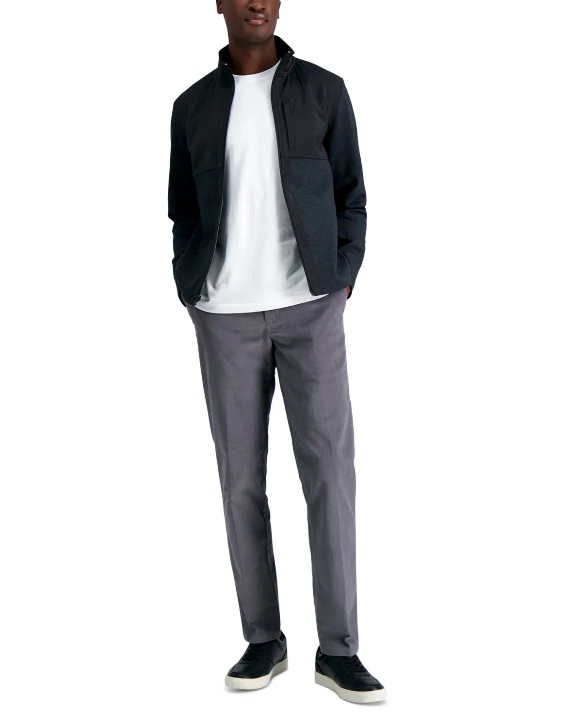 Kenneth Cole Reaction Mens Slim Fit Stretch Corduroy Pants Charcoal Grey 31 x 30