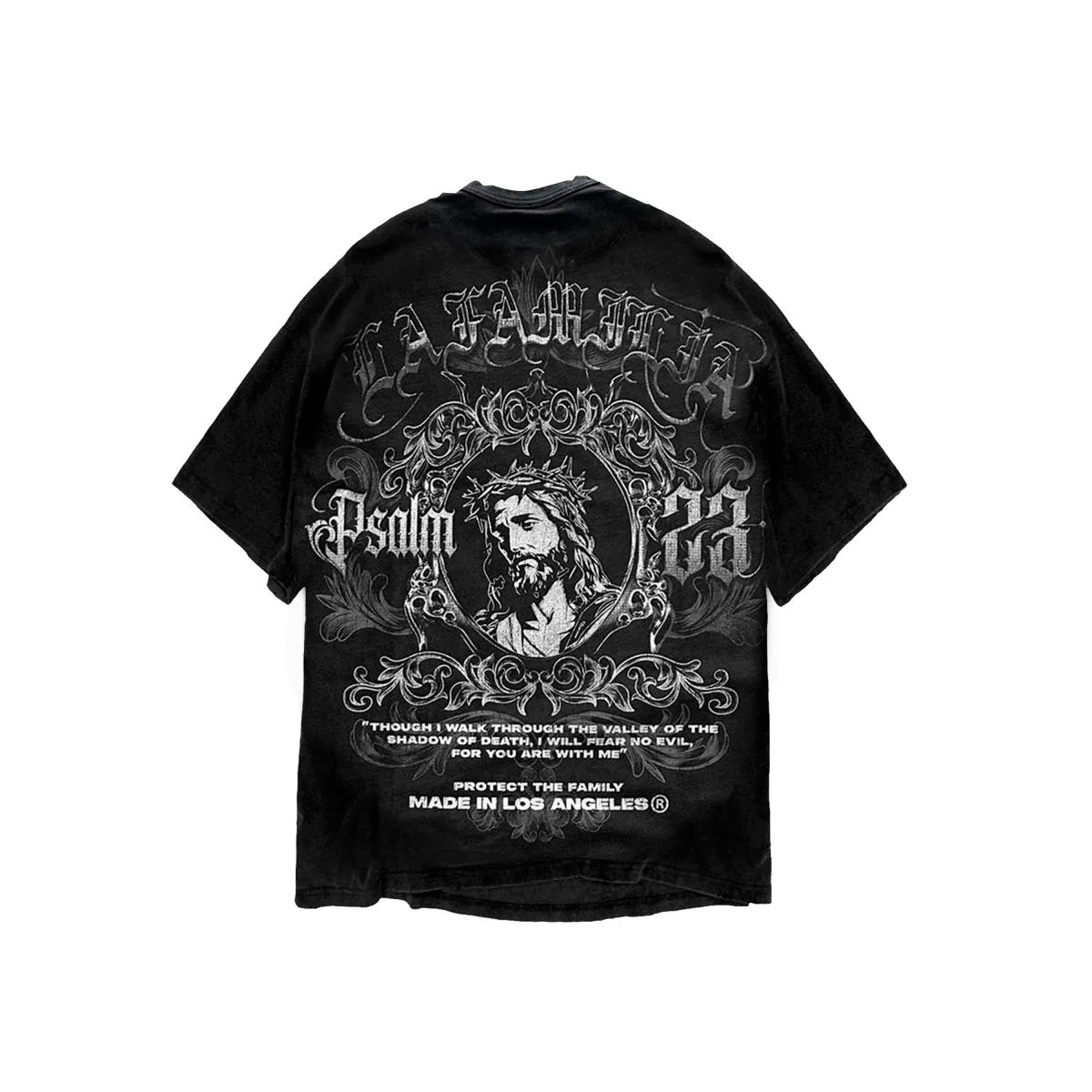 La Familia C/O Protect The Family “Jesus” Tee Vintage Black