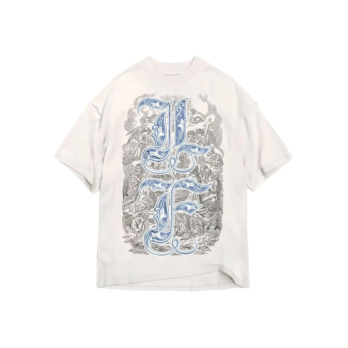 La Familia C/O Protect The Family “LF Angels” Tee Vintage White/Blue