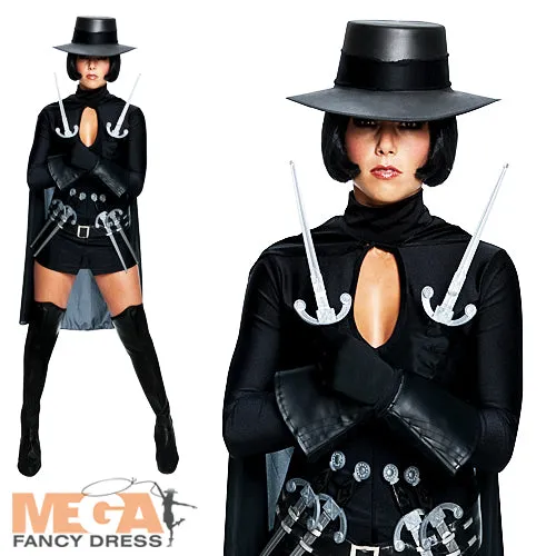 Ladies V for Vendetta Fancy Dress Evey Guy Fawkes Halloween Costume   Hat