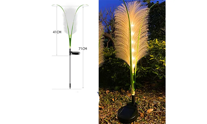 LED Solar Fiber Optic Reed Lights