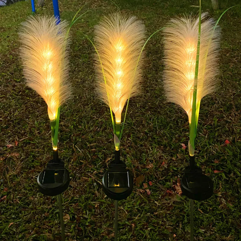 LED Solar Fiber Optic Reed Lights