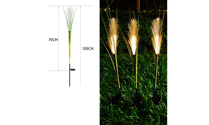 LED Solar Fiber Optic Reed Lights