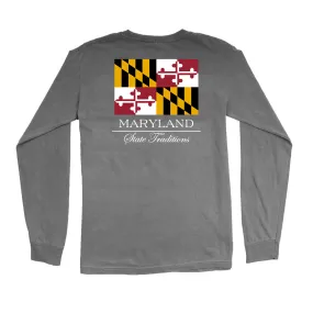 Maryland State Flag Long Sleeve T-Shirt