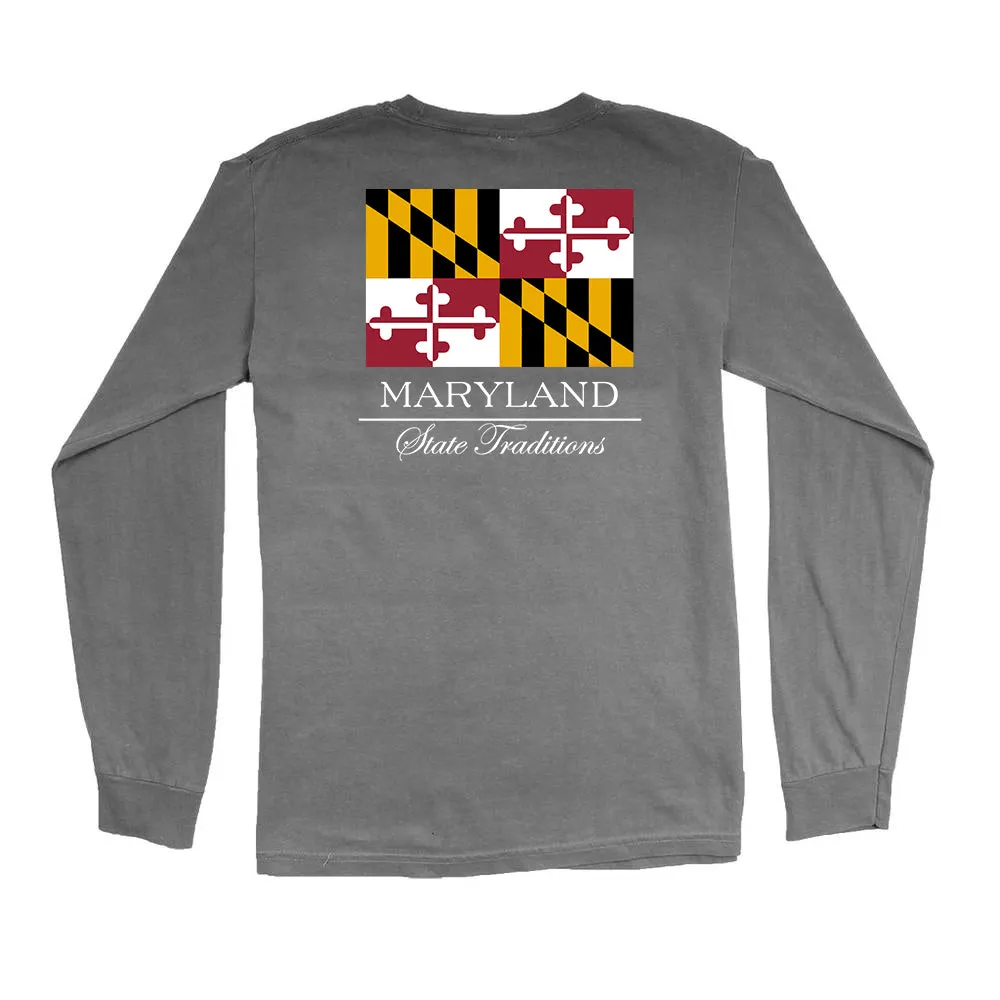 Maryland State Flag Long Sleeve T-Shirt