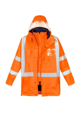Mens Hi Vis X Back Taped 4 in 1 Waterproof Jacket (BZ-ZJ616)