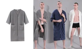Men's Zip-Up Sleepwear with Regenerated Fiber