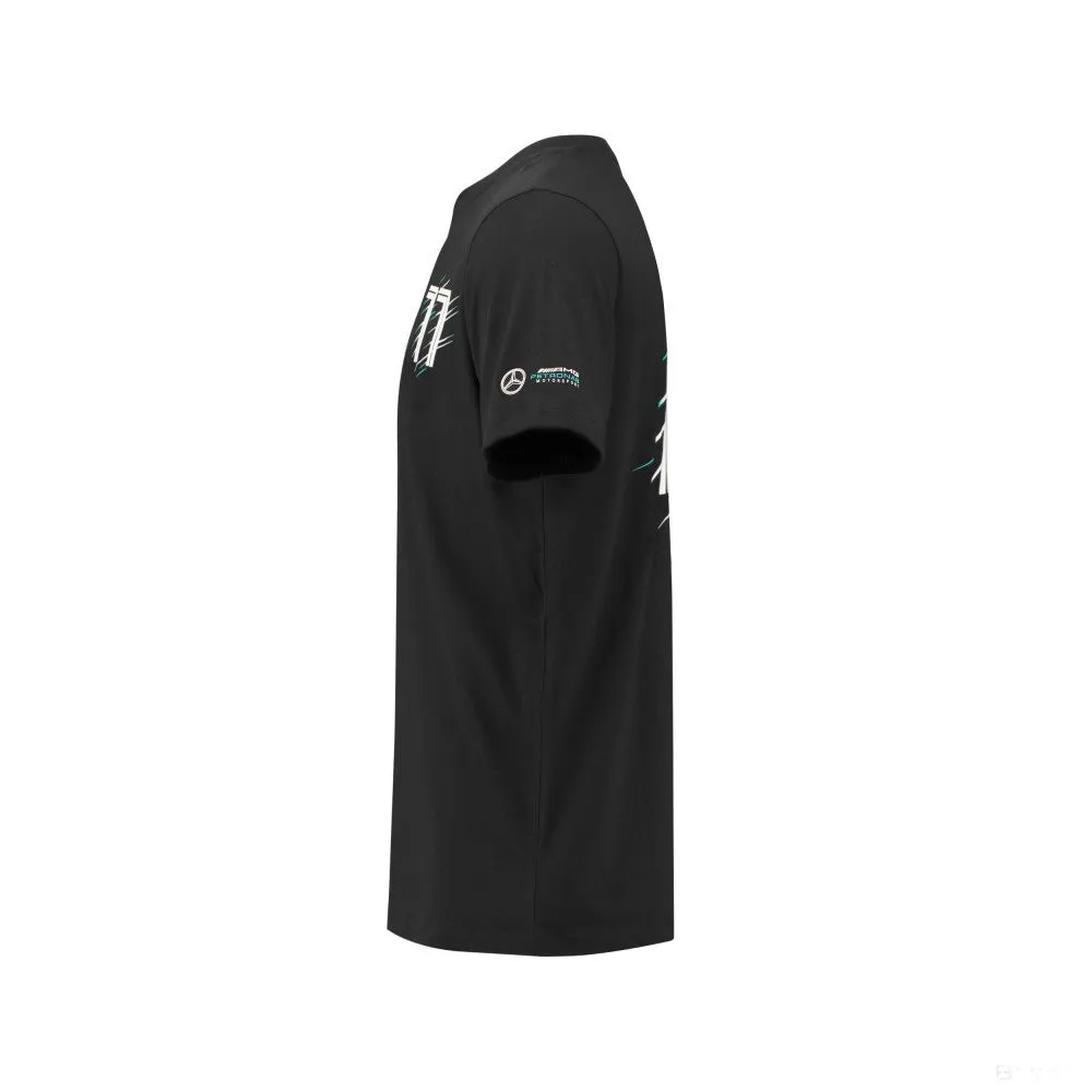 Mercedes Kids T-shirt, Bottas, Black, 2018