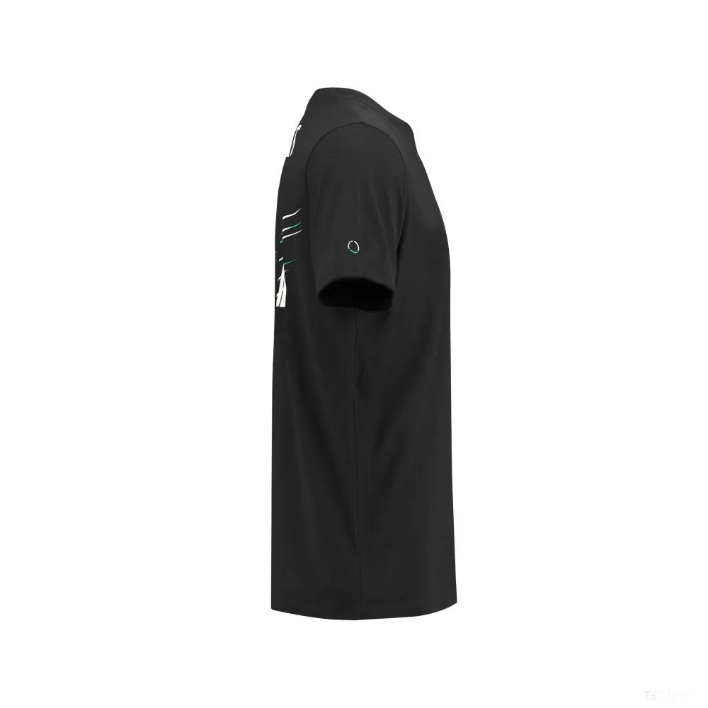 Mercedes Kids T-shirt, Bottas, Black, 2018