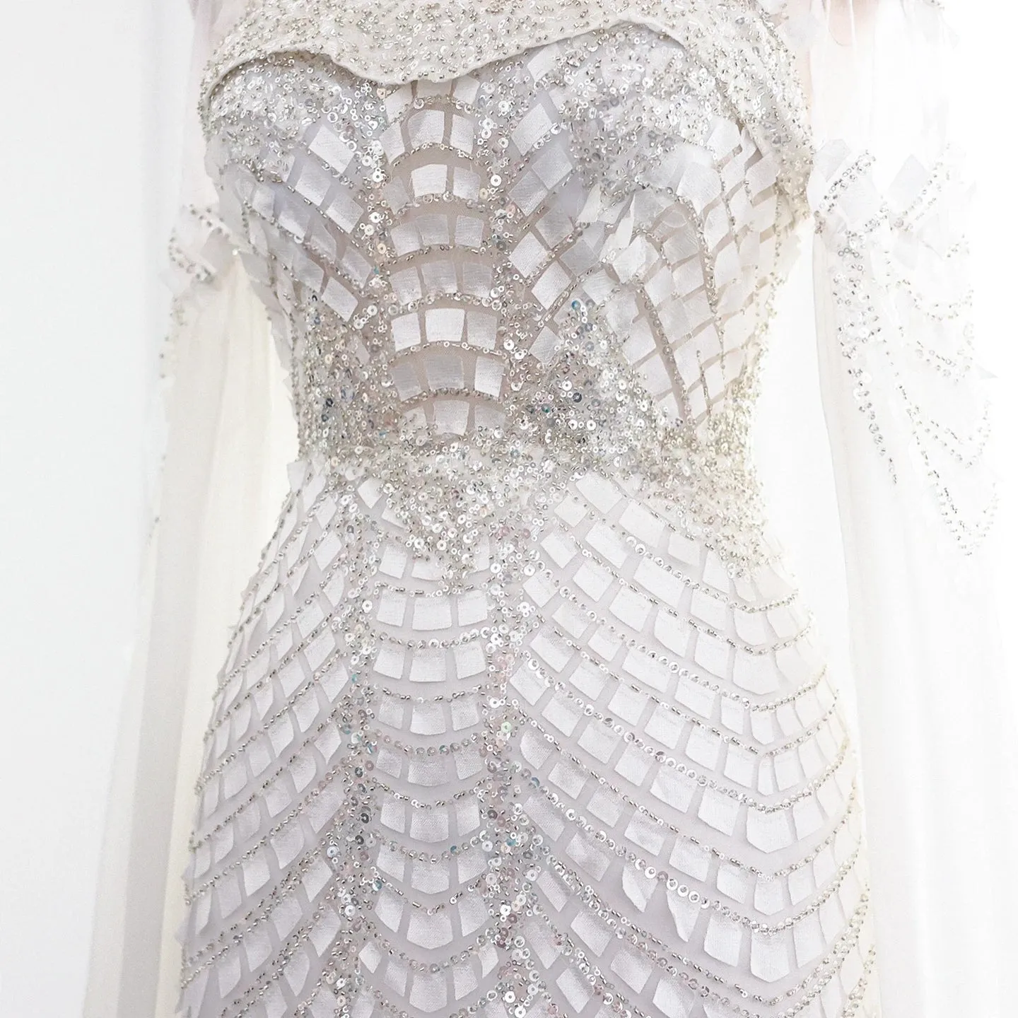 Mermaid Evening Dress Cape Sleeves
