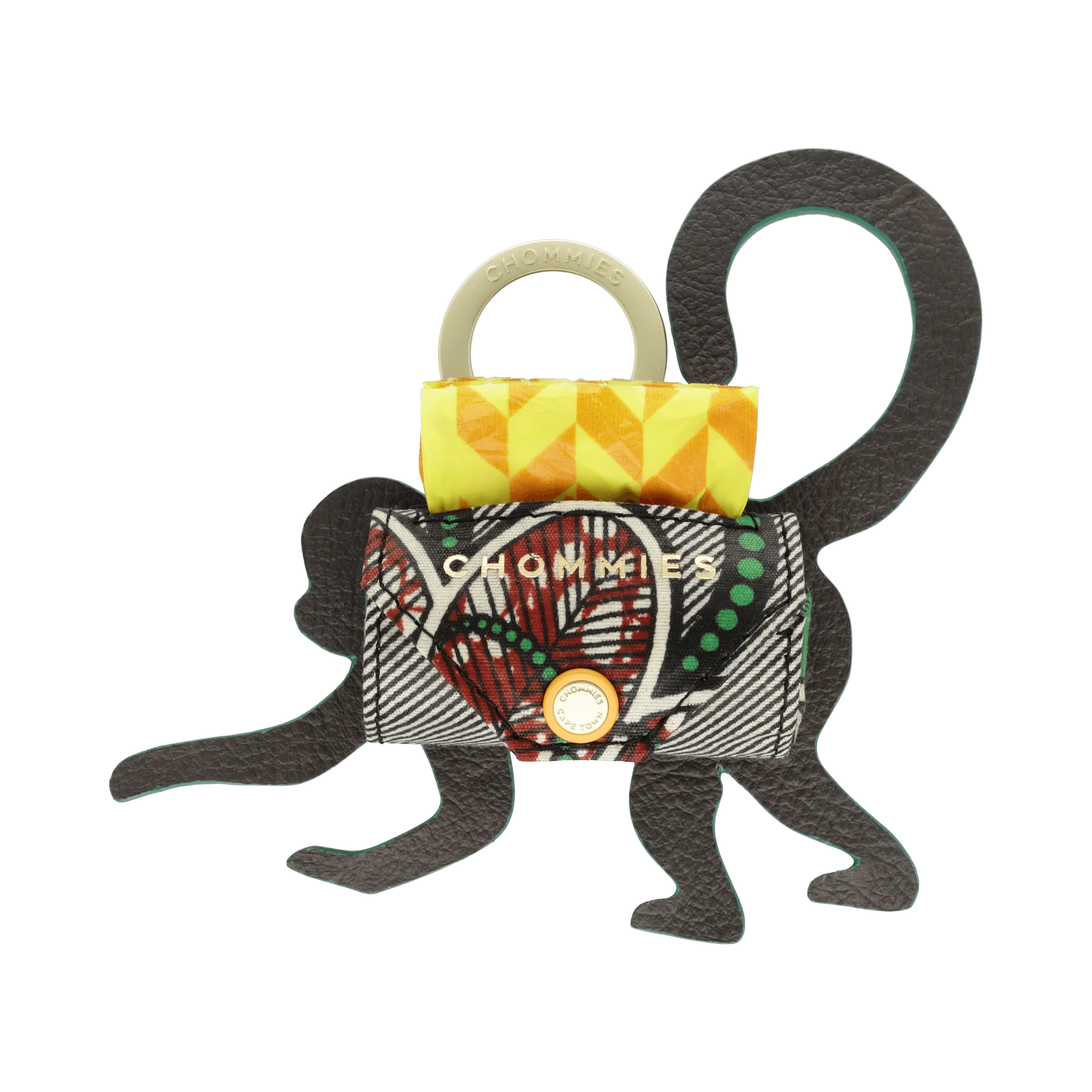 Monkey Business Poo Bag Holder | Grey and Green