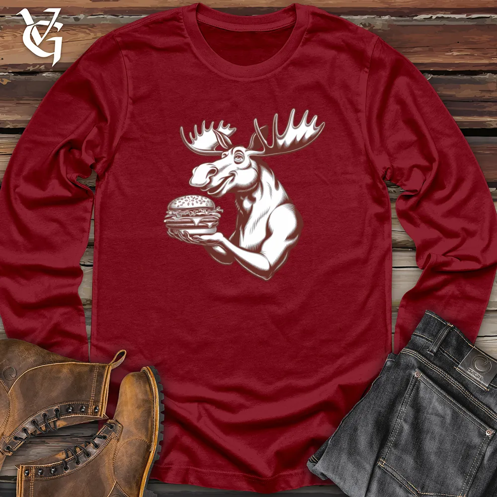 Moose With Burger Long Sleeve