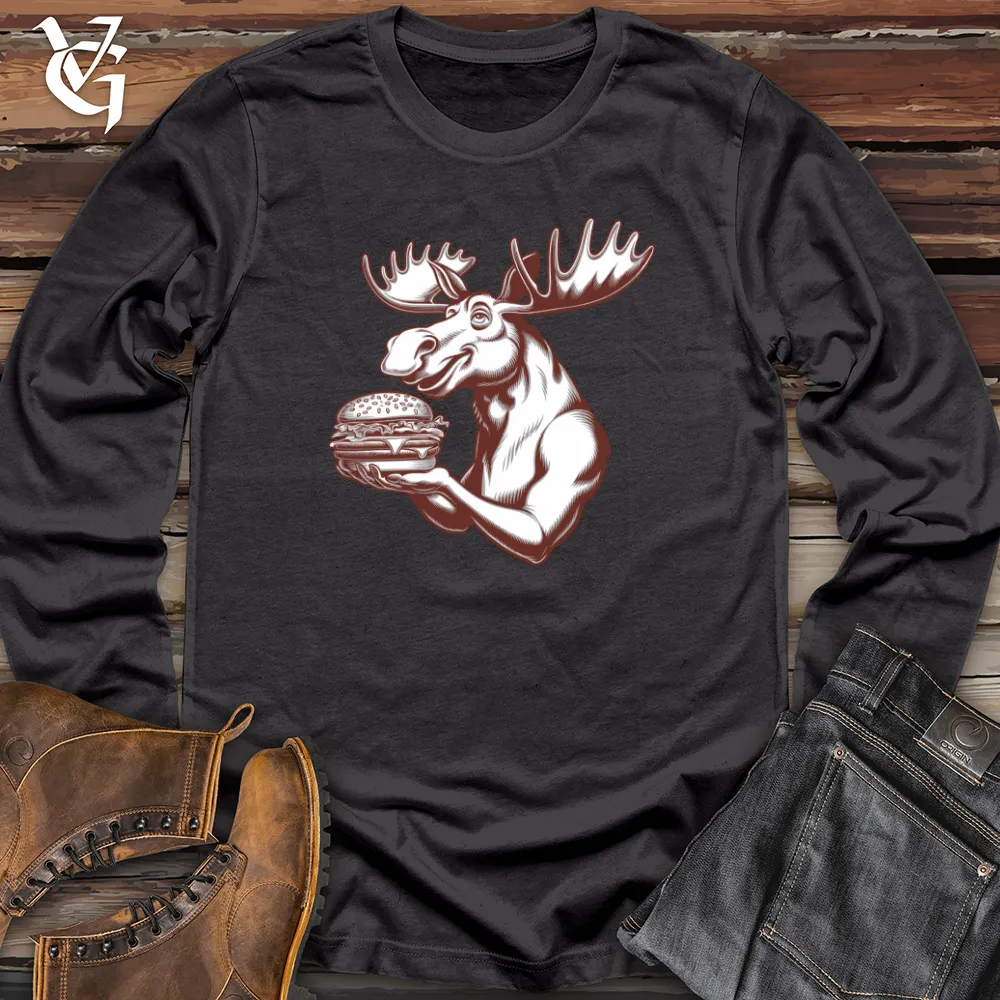Moose With Burger Long Sleeve