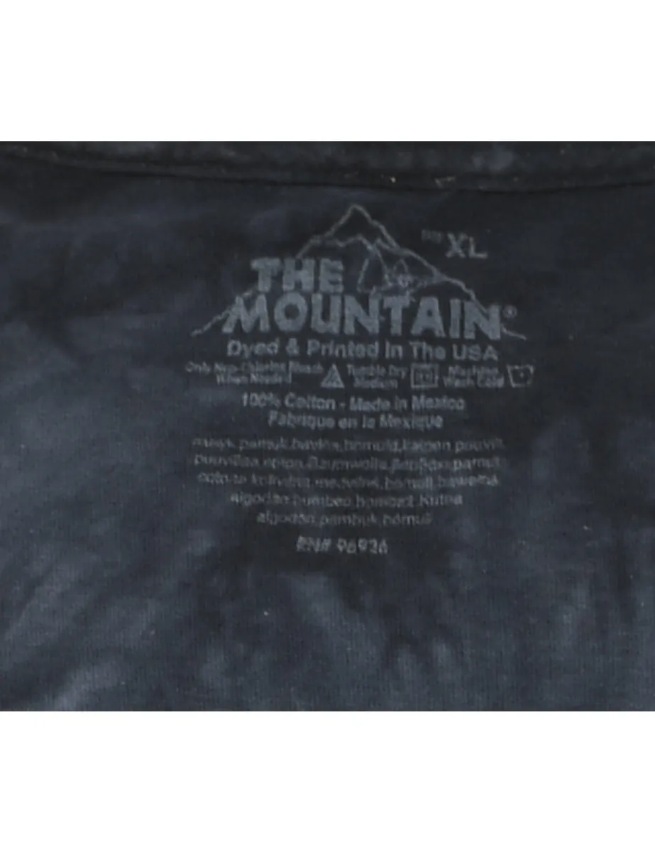 Multi-Colour Navy The Mountain Tie Dye T-Shirt - XL
