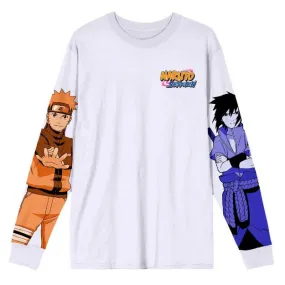 Naruto & Sasuke Monochromatic Long Sleeve Unisex Tee