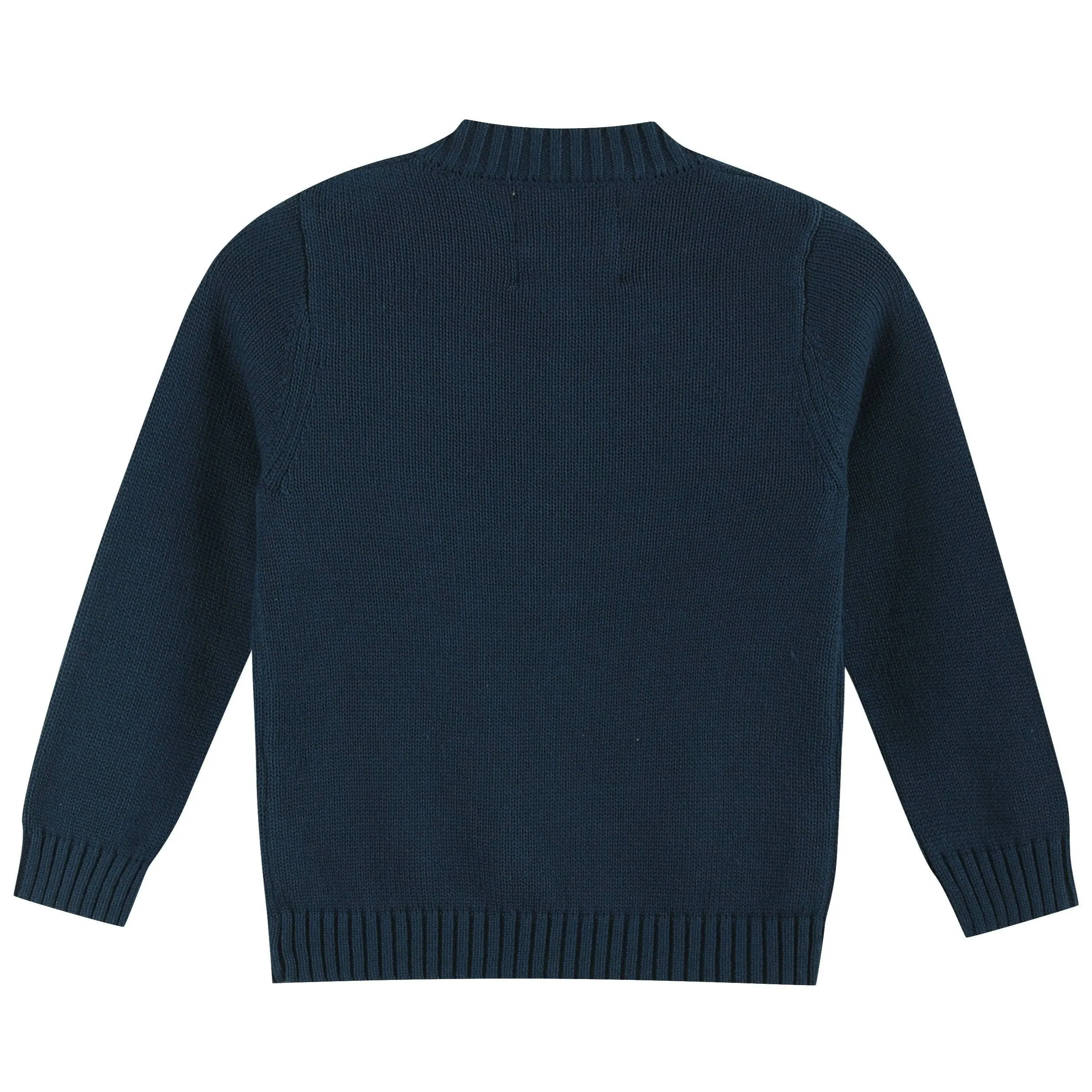 Navy Blue Christmas Santa Knit Cardigan